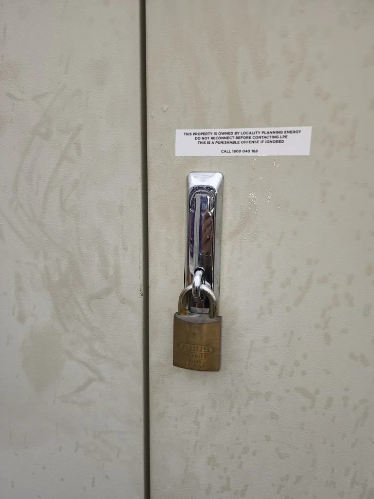 Energex padlock installation and utility locksmith services in Hillcrest