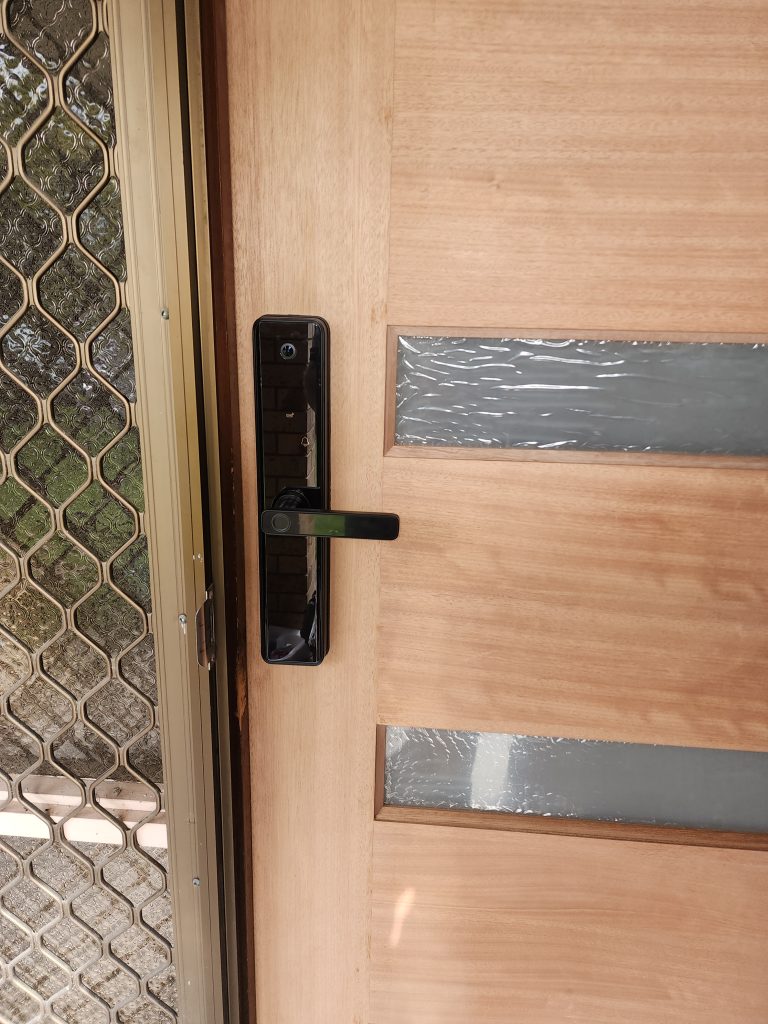 Digital door lock installation in Jimboomba